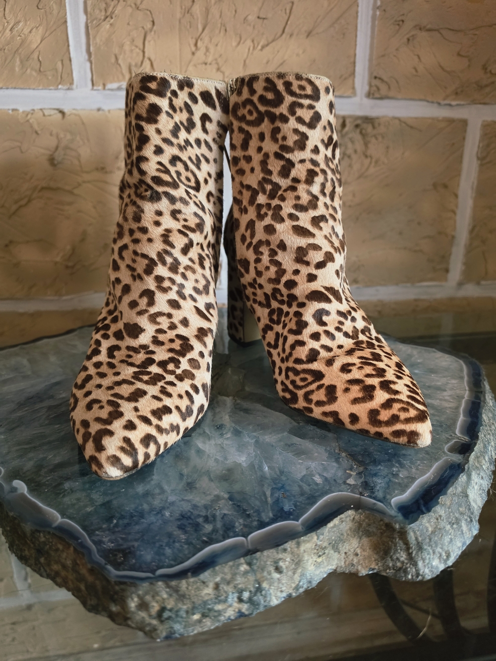 Sam Edelman Leopard Print Women's Ankle Boots - Brown
